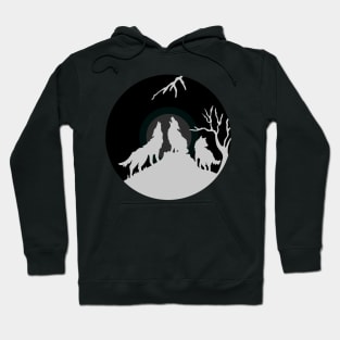 Vinyl Record - Howling wolfs Hoodie